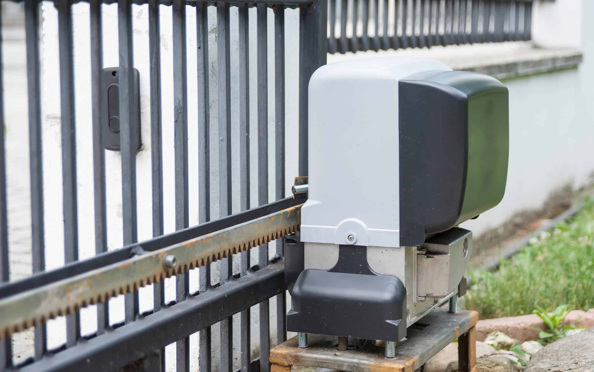 an automatic gate opener by the gate