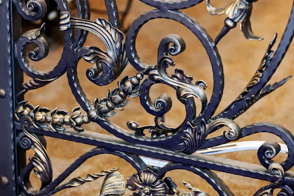 Wrought iron fence