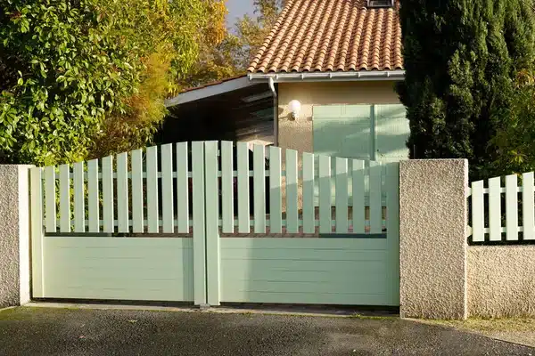 White metal gate